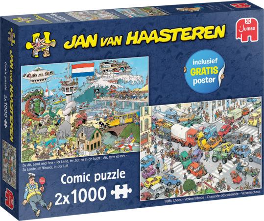 JUMBO Puzzle JvH Dopravní chaos a Letadlem i lodí 2x1000 dílků