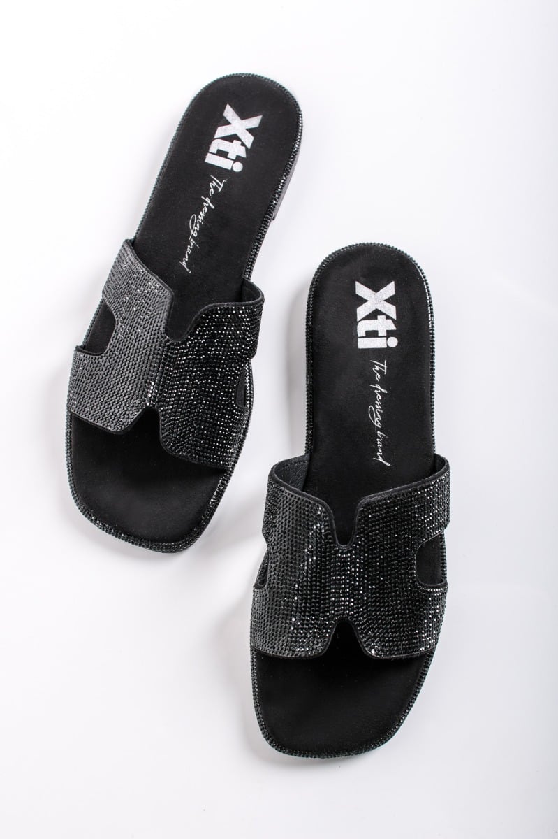 Černé nízké pantofle 142857