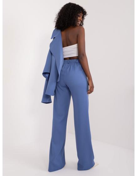 Dámské kalhoty s kapsami OBLA šedomodré