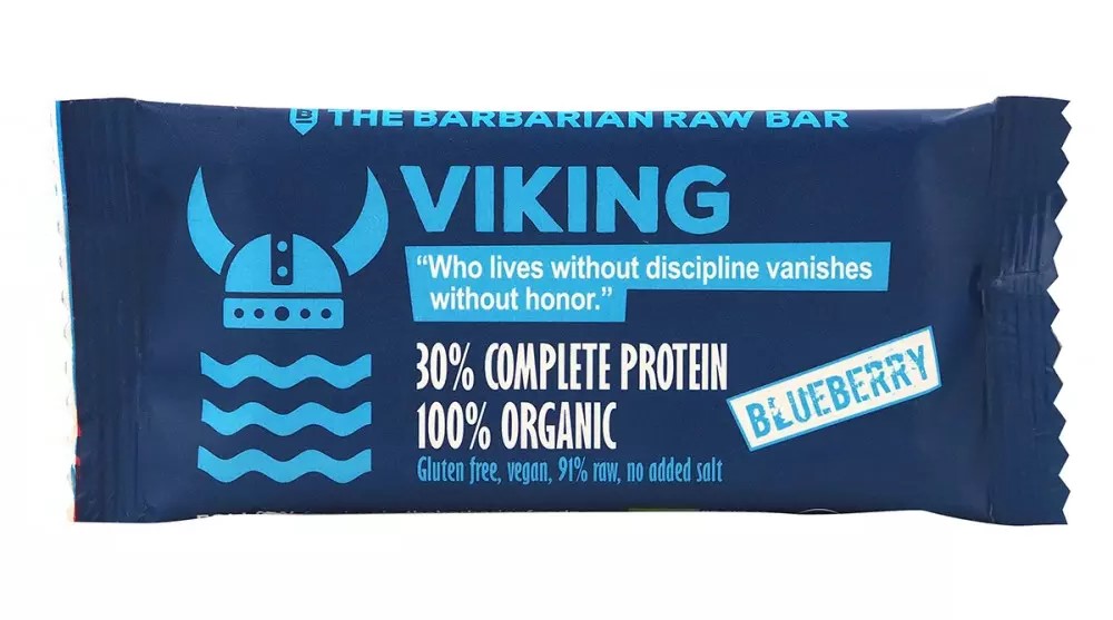 The Barbarian Proteinová Tyčinka Organic Viking Blueberry, 50 g