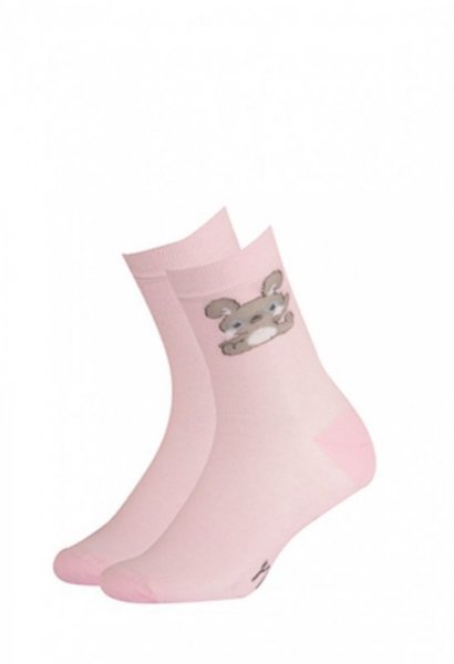 Gatta Cottoline vzorované 244.59N 33-35 Dívčí ponožky 33-35 pearl pink