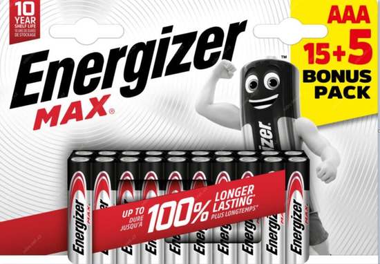 Energizer Max AAA 20ks E303349400