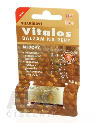 Vitalos s.r.o. VITALOS Balzám na rty med SPF 15 vitamínový 1x1 ks 1 ks