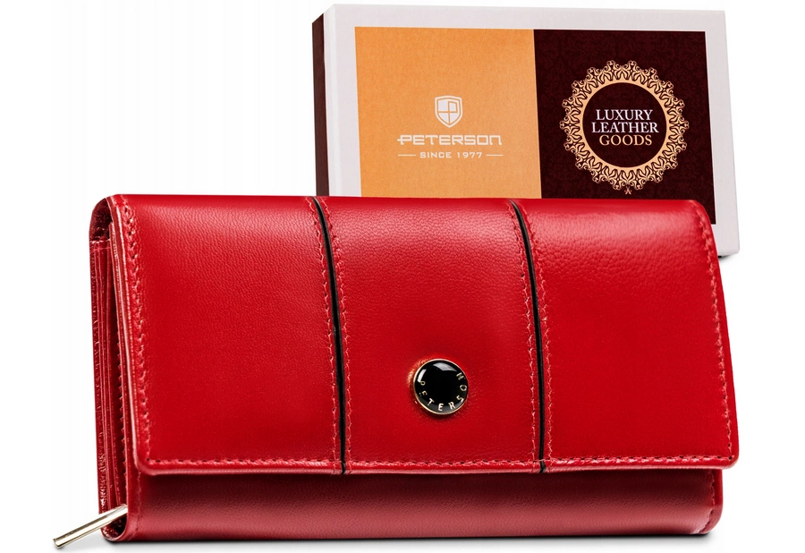 Peterson Dámská kožená peněženka Dimhead červená One size