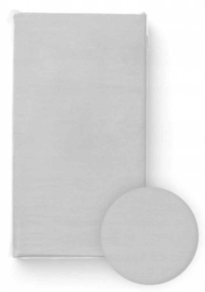 BocioLand Prostěradlo do postýlky, bavlna, šedé, 120 x 60 cm