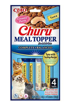 Churu Cat Meal Topper Tuna With Scallop Recipe 4x14g