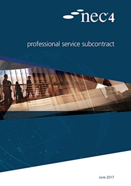 NEC4: Professional Service Subcontract (NEC NEC)(Paperback / softback)