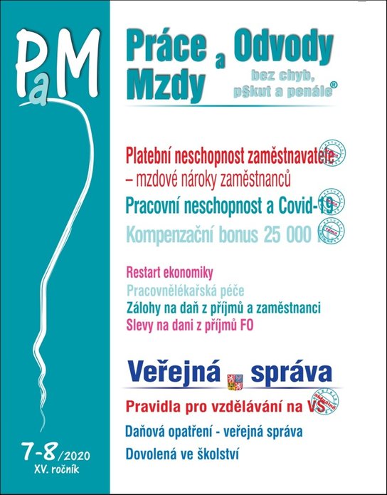Práce a mzdy 7-8/2020 Platební neschopnost zaměstnavatele