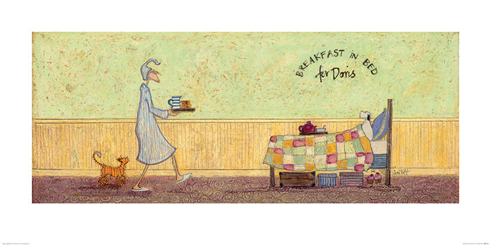 PYRAMID Umělecký tisk Sam Toft - Breakfast in Bed For Doris, Sam Toft, (60 x 30 cm)