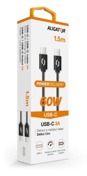 Aligator kabel Dk Pow. 65W Usb-c/usb-c 1,5M Datkp49