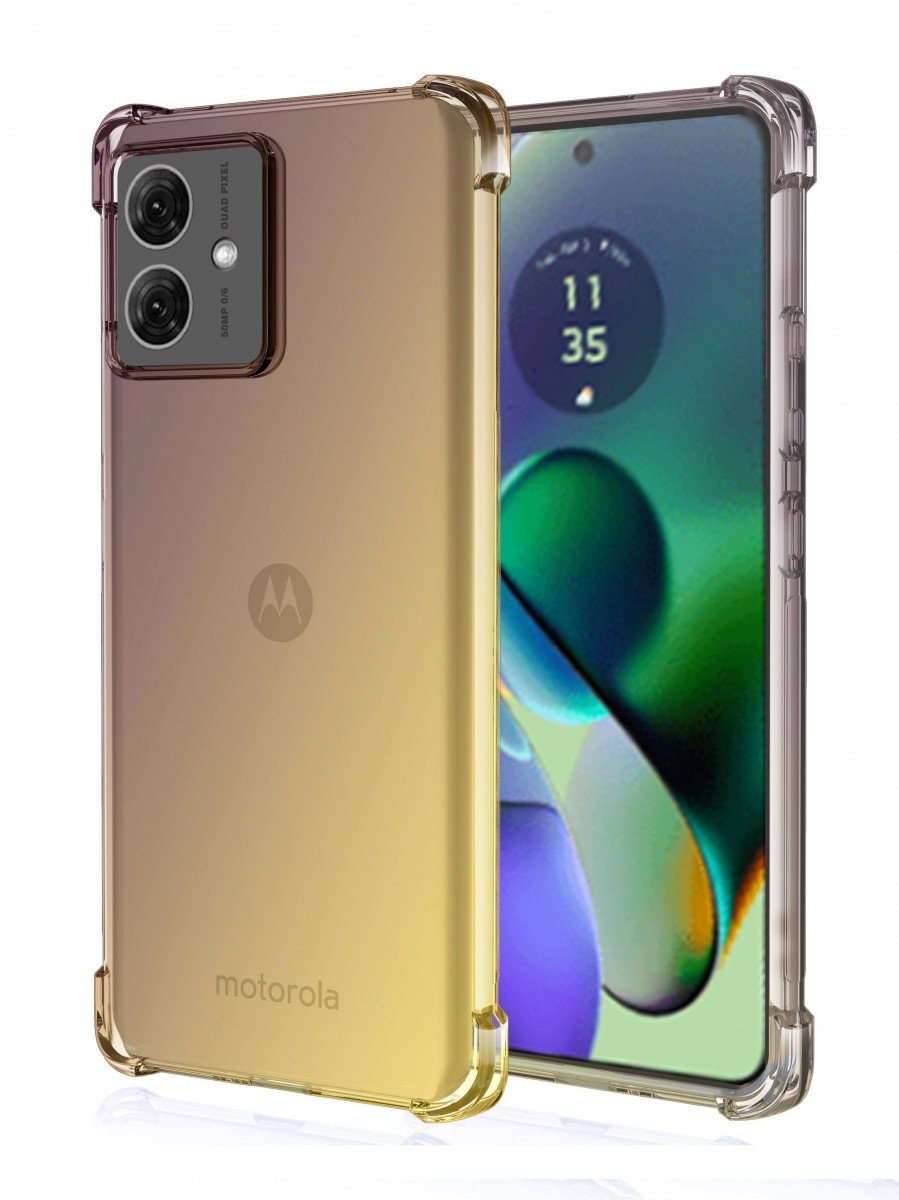 Kryt TopQ Motorola Moto G54 5G Shock duhový purpurovo-žlutý 120890