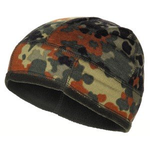 Zimní čepice maskovací model BW Hat Fleece Flecktarn MFH® Adventure 10859V Velikost: 59-62
