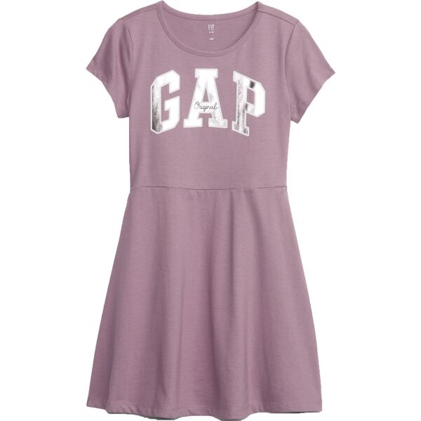 GAP SHORT SLEEVE LOGO Dívčí šaty, fialová, velikost