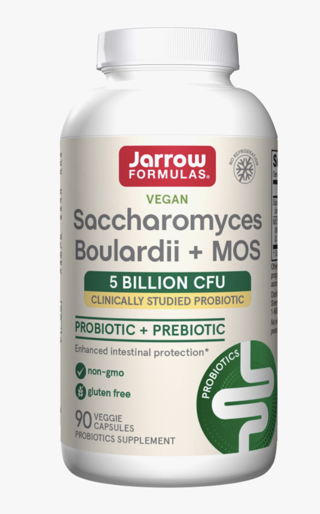 Jarrow Formulas Jarrow Saccharomyces Boulardii + MOS, Probiotika, 5 miliard CFU, 90 rostlinných kapslí