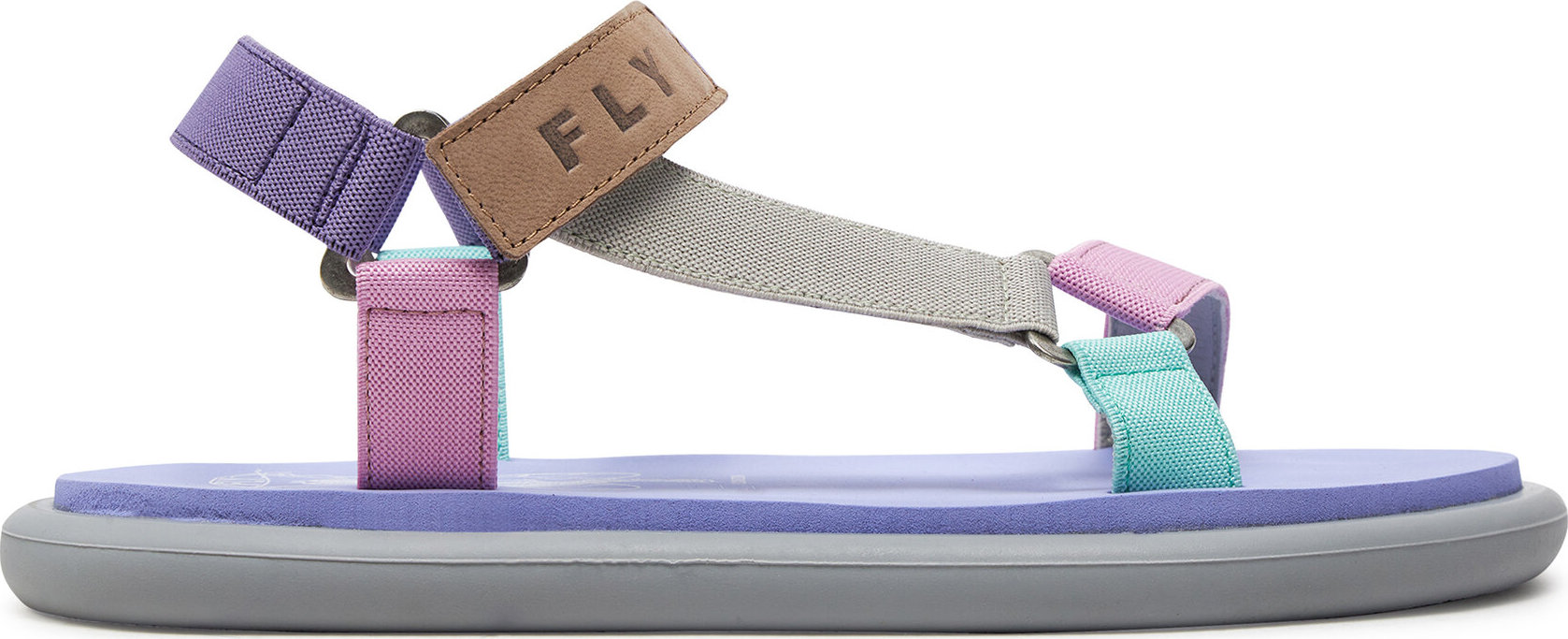 Sandály Fly London Oliefly P145072000 Concrete/Multicolor/Violet