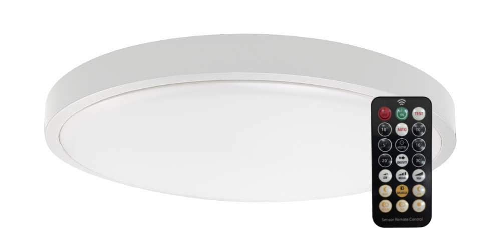 LED Solution Bílé přisazené LED svítidlo kulaté 420mm 36W IP44 s pohybovým MW čidlem a DO 76651
