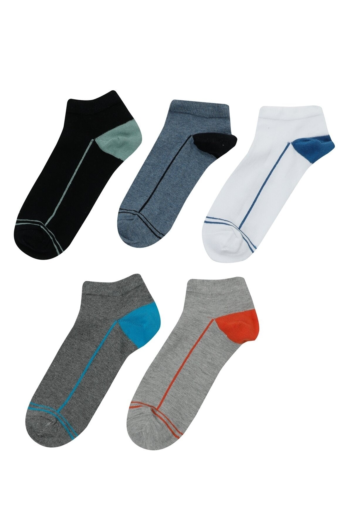Polaris Color Way 5-pack Ptk-m 3fx Men's Multicolored 5-pack Booties Socks