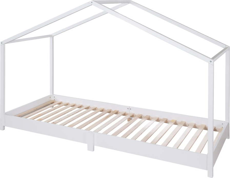 Bílá domečková dětská postel 90x200 cm Montessori – Roba