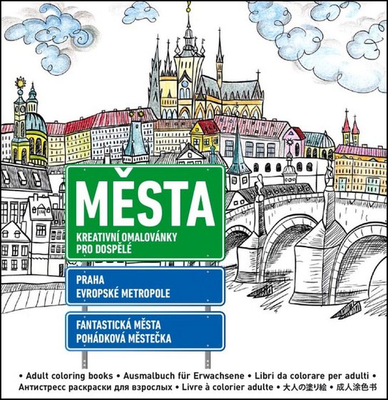 Města Kreativní omalovánky pro dospělé