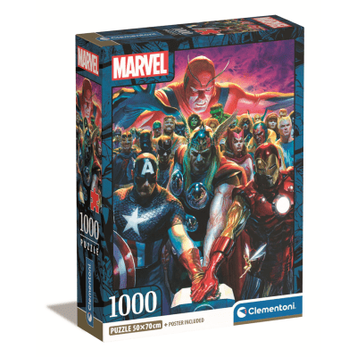 Clementoni - Puzzle 1000 Marvel Avengers - Compact