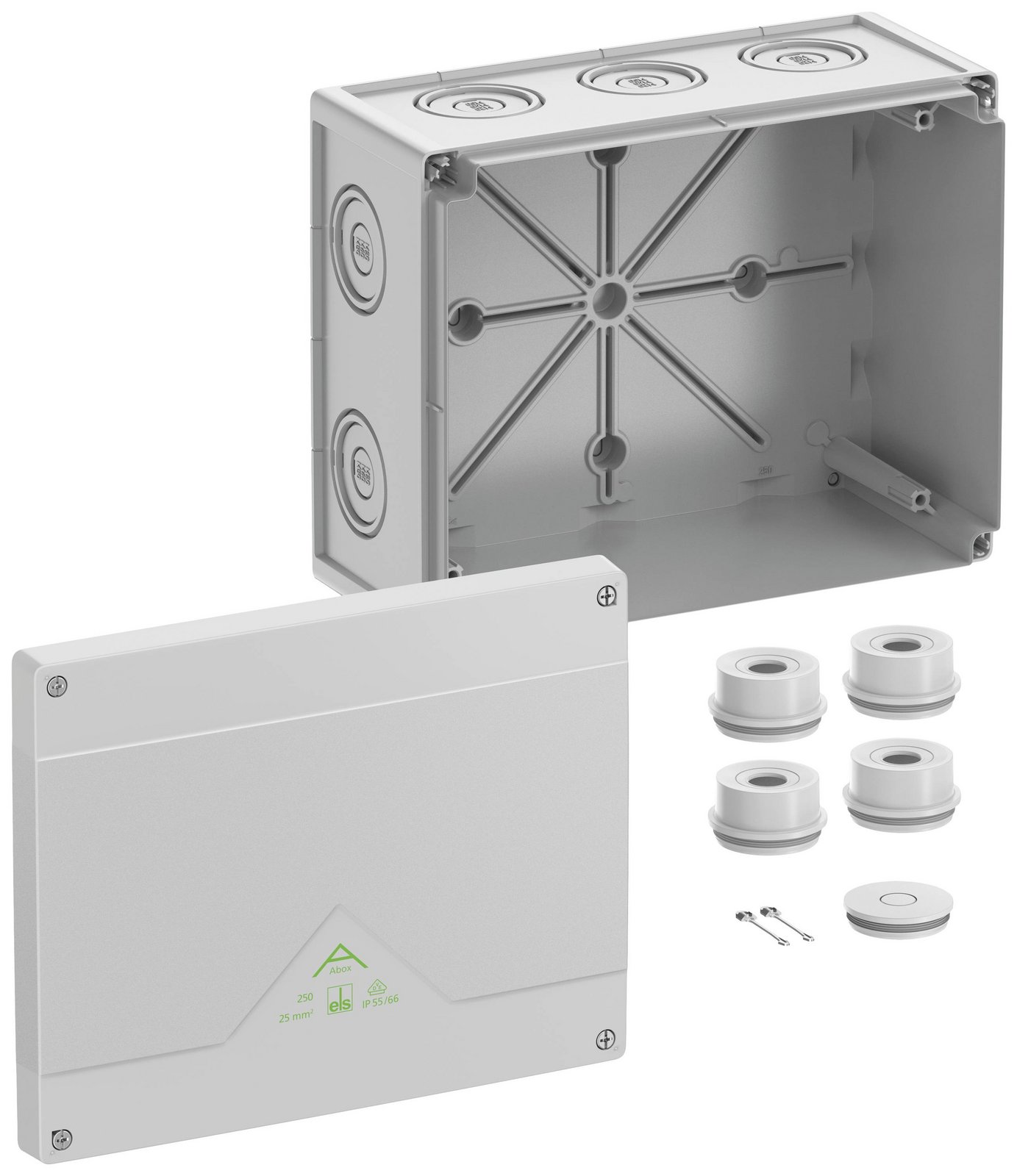 Krabice Spelsberg Abox 250-L IP55/IP66 šedá 252x202x120mm 82540001