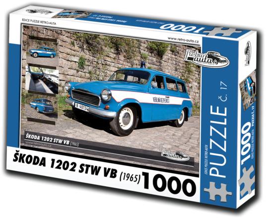 RETRO-AUTA Puzzle č. 17 Škoda 1202 STW VB (1965) 1000 dílků