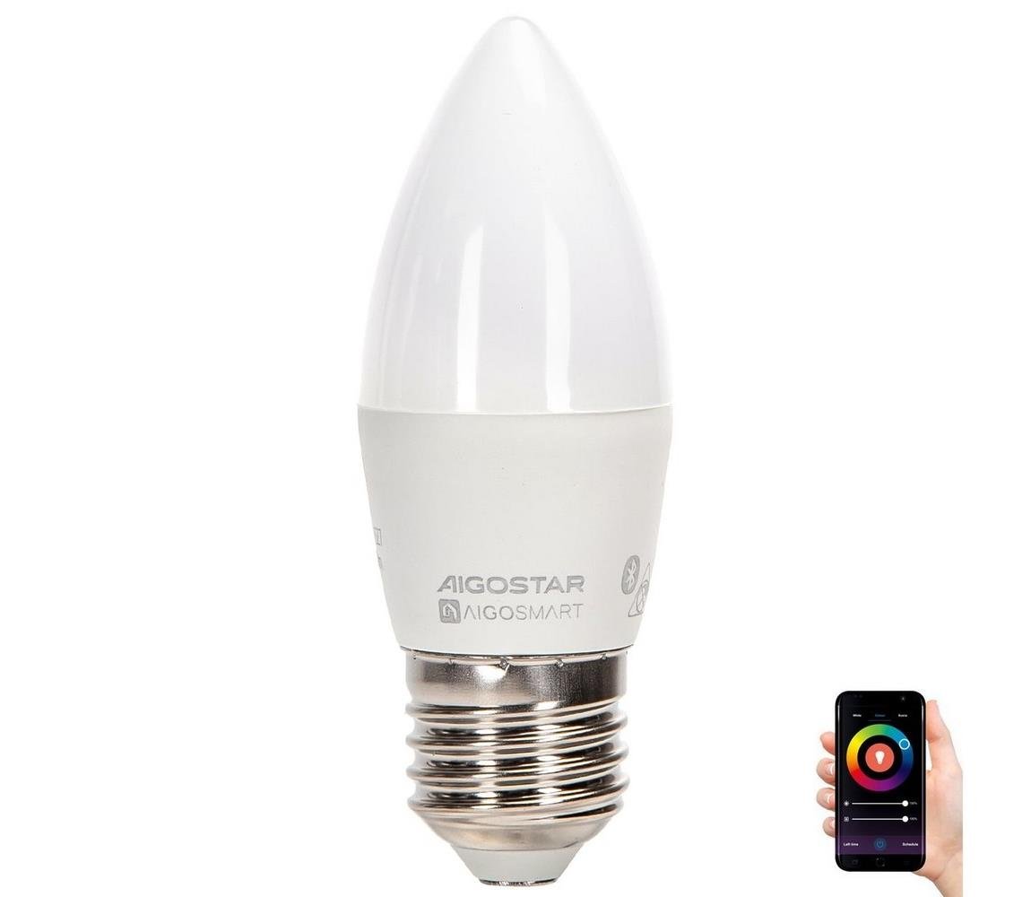 B.V. LED RGBW Žárovka C37 E27/4,9W/230V 2700-6500K -