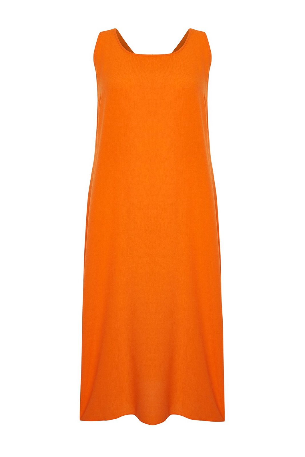 Trendyol Curve Tile Round Neck Woven Dress