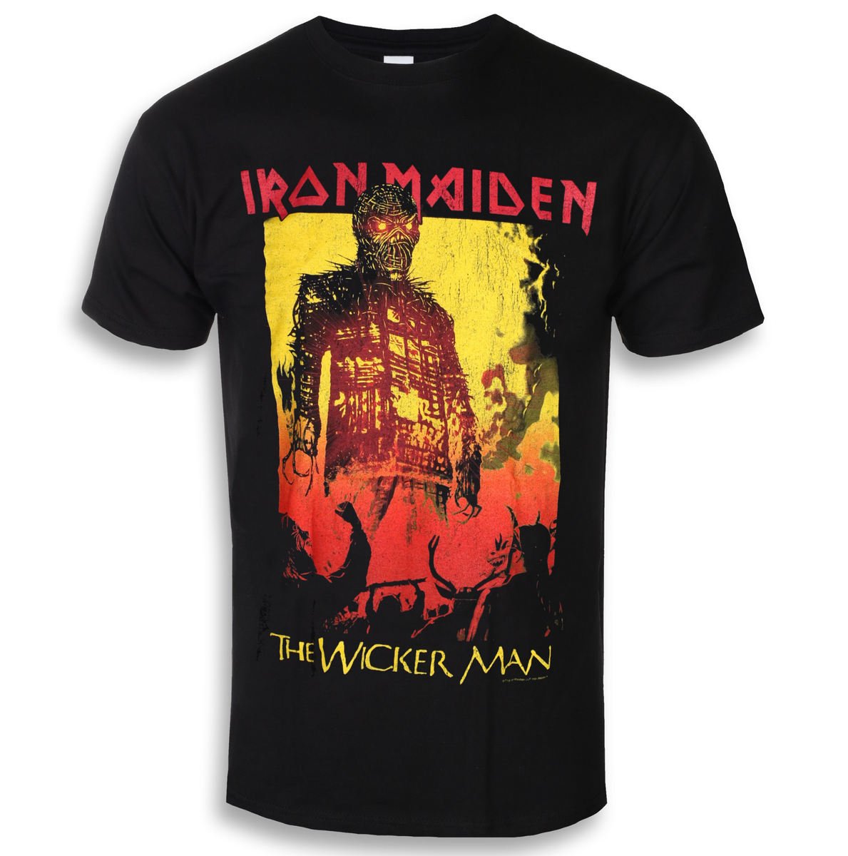 Tričko metal pánské Iron Maiden - The Wicker Man Fire - ROCK OFF - IMTEE79MB M