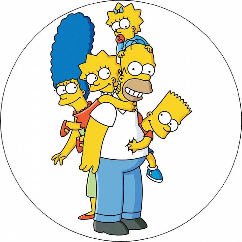 Jedlý papír The Simpson family 19,5 cm - Pictu Hap