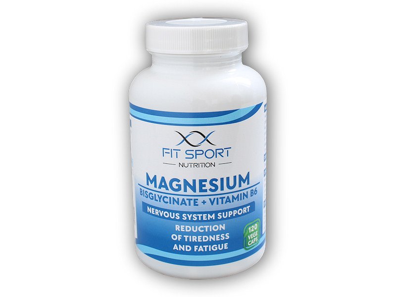 FitSport Nutrition Magnesium Bisglycinate + Vitamin B6 120 vege caps