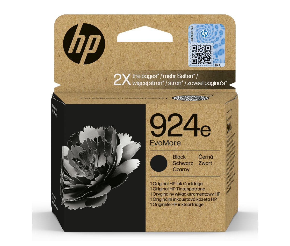 Inkoustová náplň HP 924e EvoMore černá (4K0V0NE#CE1)