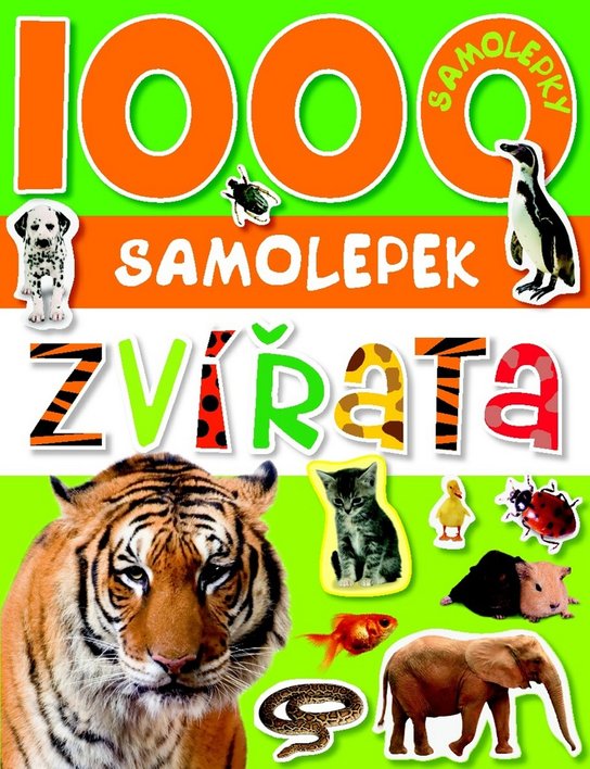 1000 samolepek zvířata