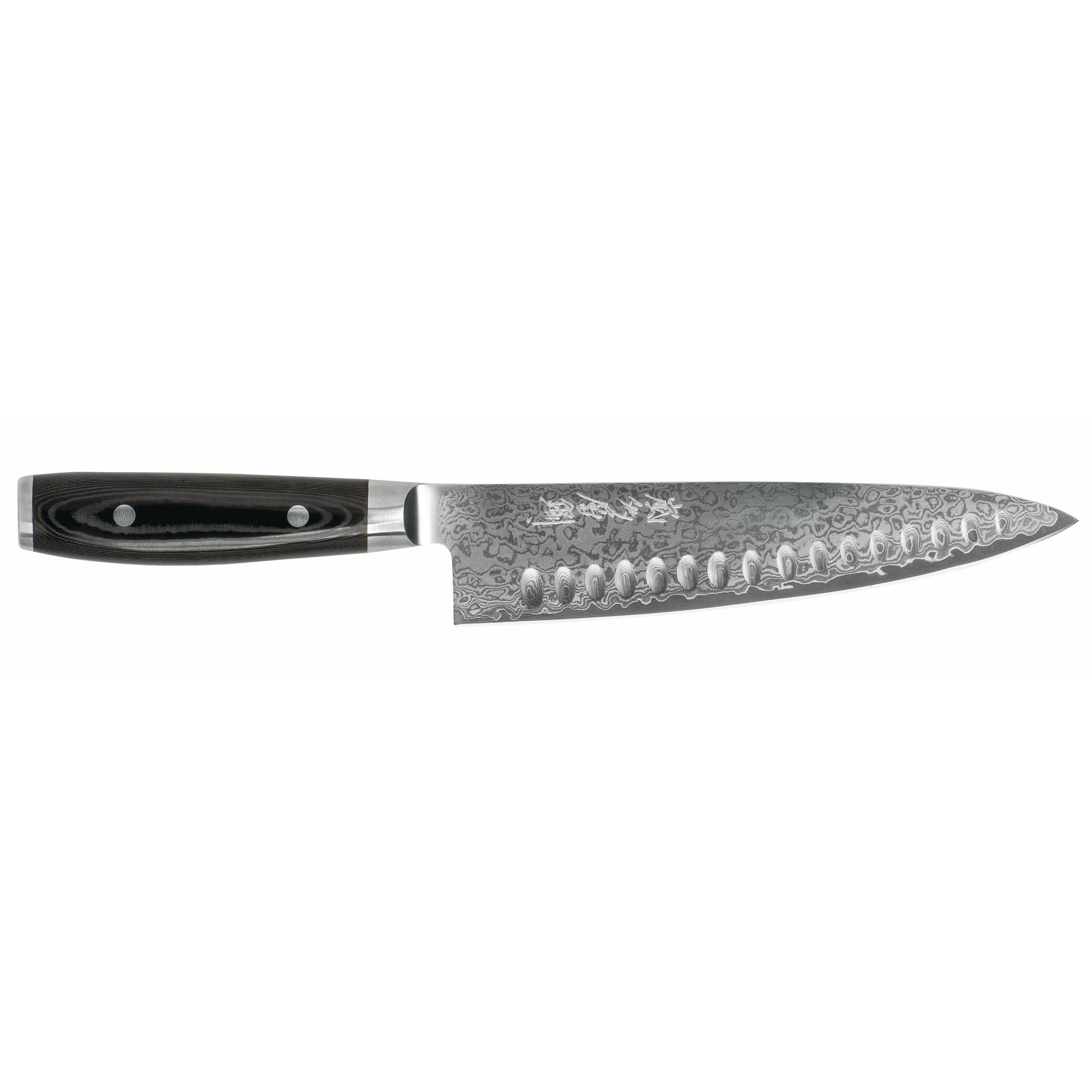 Kuchařský nůž RAN PLUS 20 cm, s výbrusem, černá, Yaxell