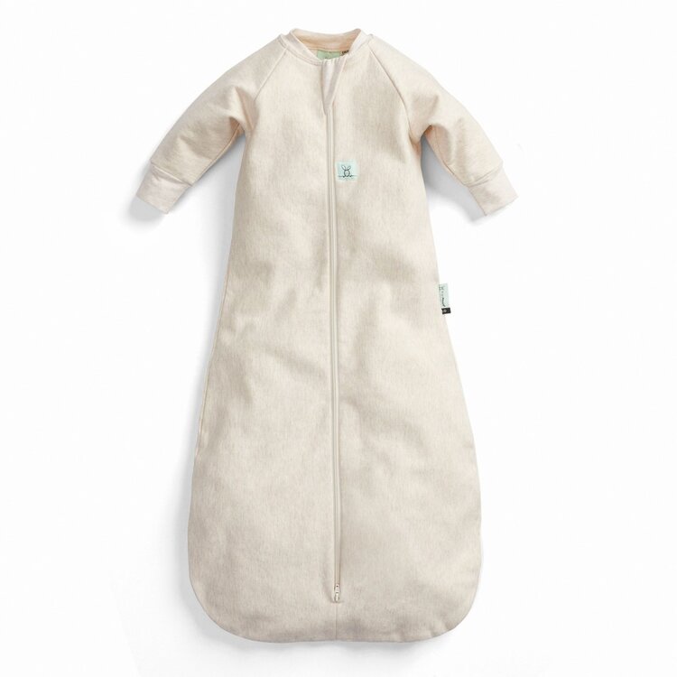 ERGOPOUCH Vak na spaní s rukávy organická bavlna Jersey Oatmeal Marle 8-24 m, 8-14 kg, 1 tog