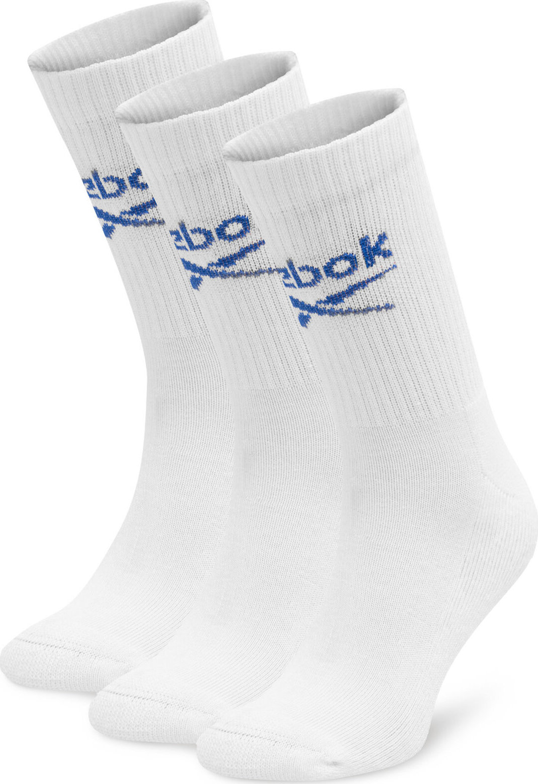 Sada 3 párů vysokých ponožek unisex Reebok R0258-SS24 (3-pack) Bílá