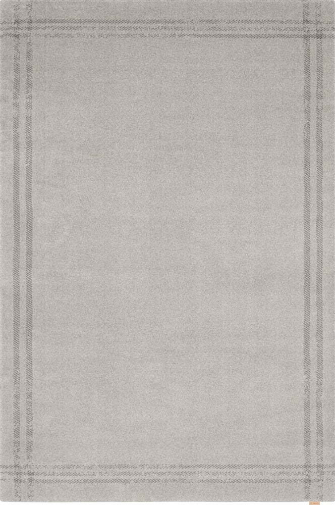 Krémový vlněný koberec 133x190 cm Calisia M Grid Rim – Agnella