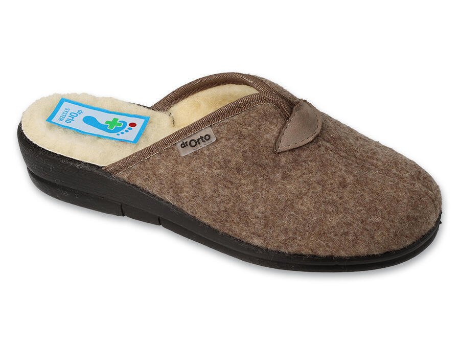 BEFADO 937D635 Dr ORTO dámské pantofle hnědé ovčí vlna 39 937D635_39