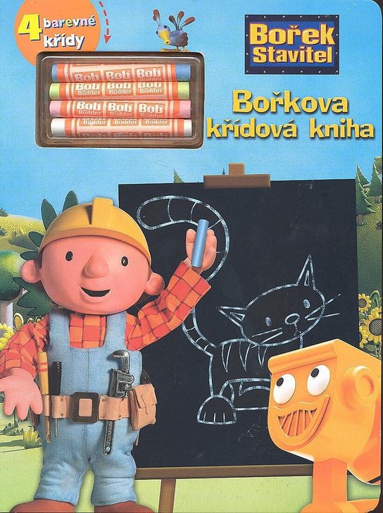 Bořek stavitel Bořkova křídová kniha + 4 barevné křídy