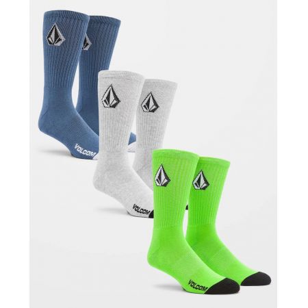 Ponožky Volcom Full Stone 3Pk - Modrá - Univerzální