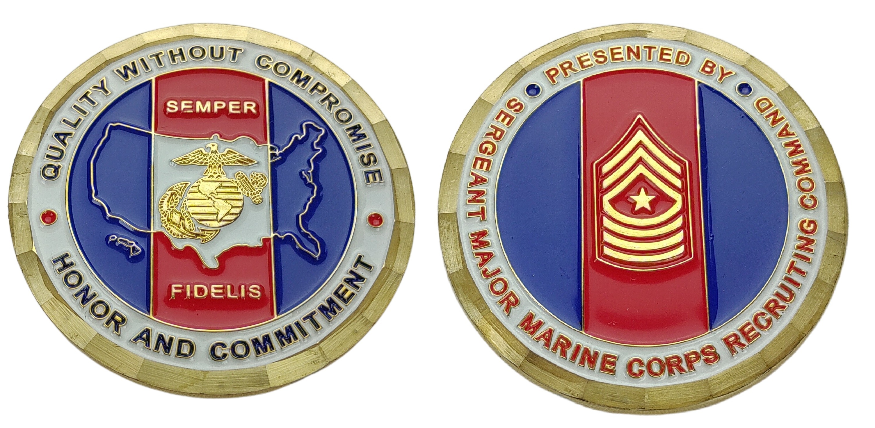 Pamětní ražená mince Sergeant Major Marine Corps Recruiting Command USMC