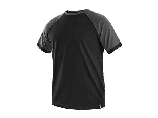 Tričko CXS OLIVER, krátký rukáv, černo-šedé, vel. XL