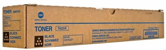 Minolta Toner TN-221K, černý do bizhub C227, C287 (24k), A8K3150