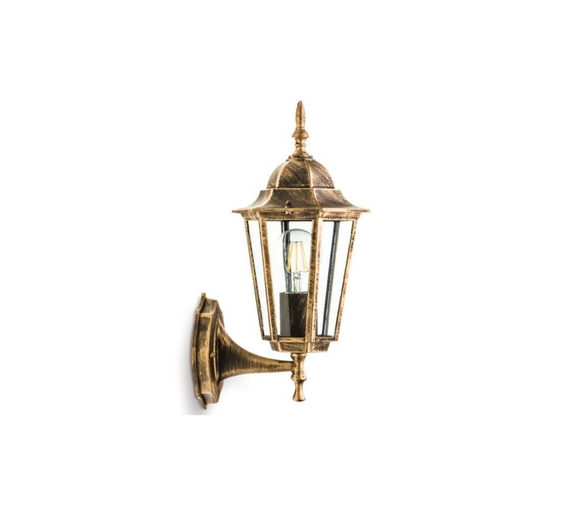 Venkovní nástěnné svítidlo 1xE27/60W/230V IP44 zlatá