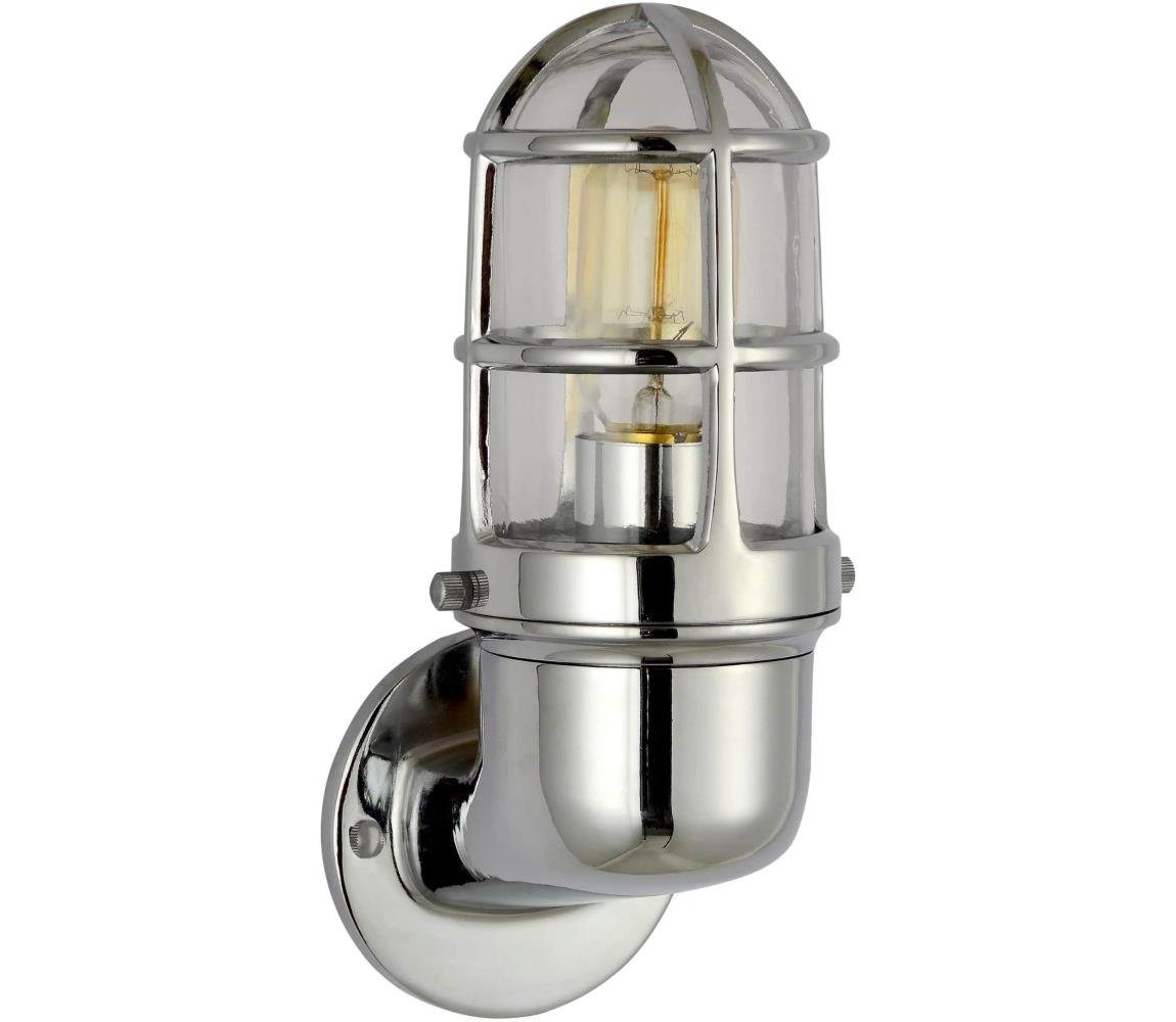 Venkovní nástěnné svítidlo LUND 1xE27/12W/230V IP44 chrom