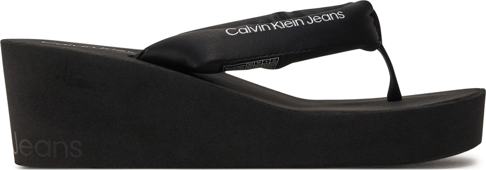 Žabky Calvin Klein Jeans Beach Wedge Sandal Padded Ny YW0YW01397 Black/Bright White 0GM
