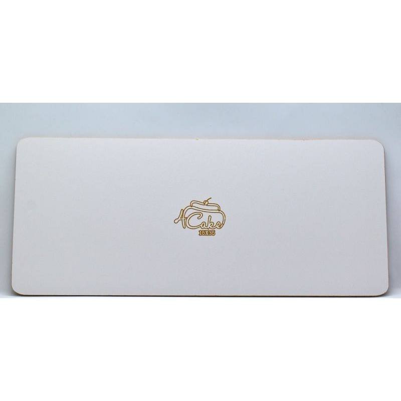 Cake Star Podložka pod dort pevná dřevovláknitá bílá obdélník 15 x 35 cm (1 ks) - dortis