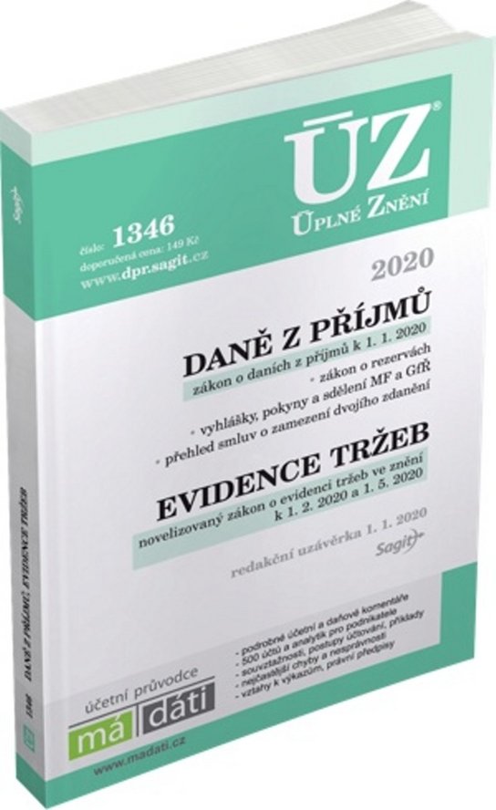 ÚZ 1346 Daně z příjmů, evidence tržeb 2020