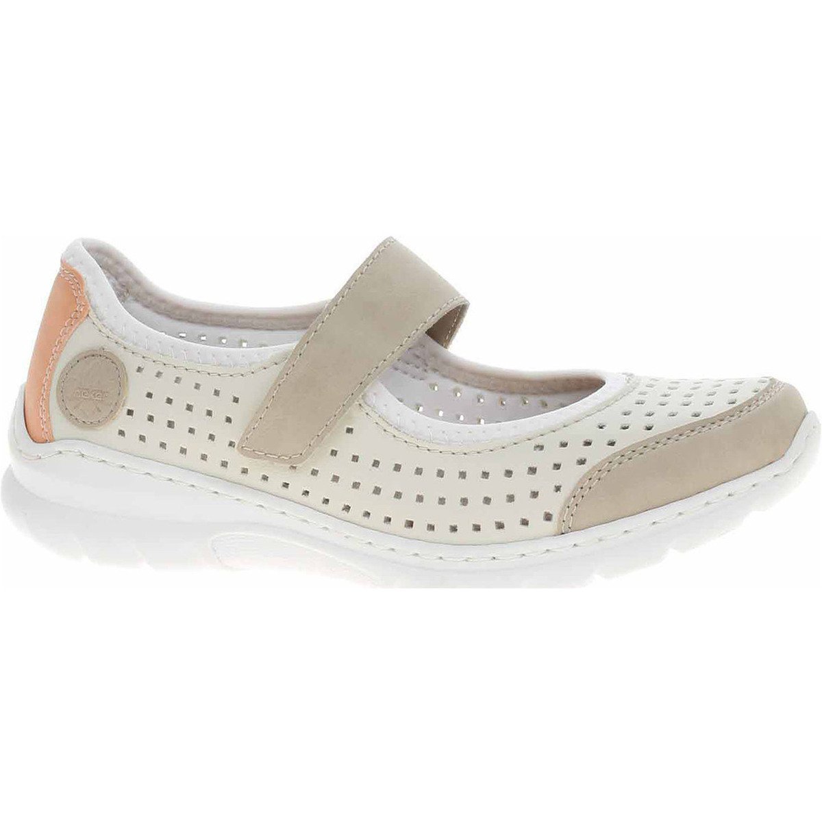 Rieker  Dámské baleriny  L32B5-81 weiss kombi  Béžová