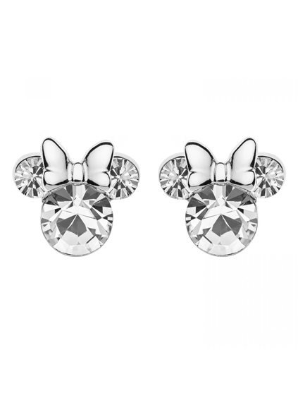 Disney Třpytivé stříbrné náušnice pecky Minnie Mouse ES00028SAPRL.CS